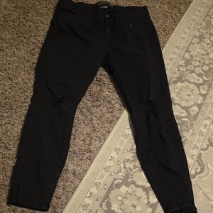 Torrid Black Skinny Jeans for Women Bombshell 18w Distrestted Knees